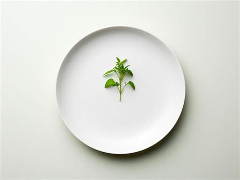 Premium AI Image | Minimalist plate of vegan food