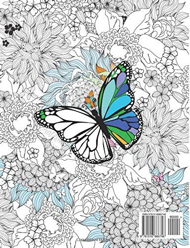 Adult Coloring Book Butterflies And Flowers Stress Relieving