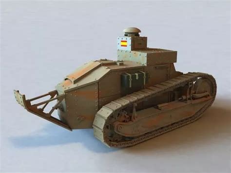 Renault Ft Tank Free 3d Model - .Max - Open3dModel