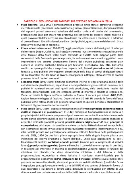 Capitolo II Diritto Dell Economia CAPITOLO II EVOLUZIONE DEI