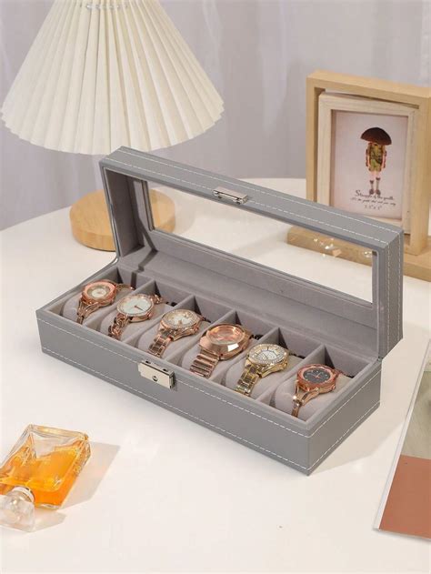 1pc Multi-grid Watch Storage Box, Modern Portable Dust-proof Watch Box ...