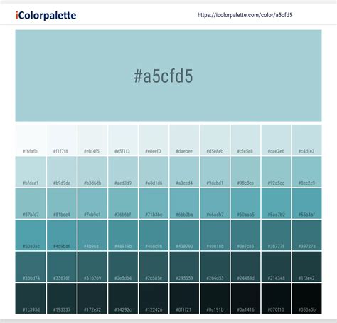 Pantone 13-4809 Tcx Plume Color | Hex color Code #A5CFD5 information | Hsl | Rgb | Pantone