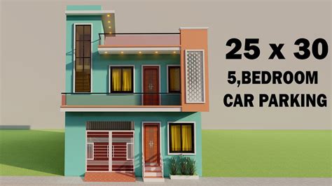 By Car Parking House Plan D Bedroom House Design By