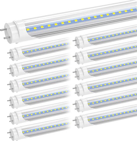 CNSUNWAY Lot De 12 Tubes LED T8 De 1 2 M 22 W 2400 Lm Blanc Froid