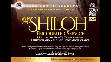 Th Pre Shiloh Encounter Service Thanksgiving Service