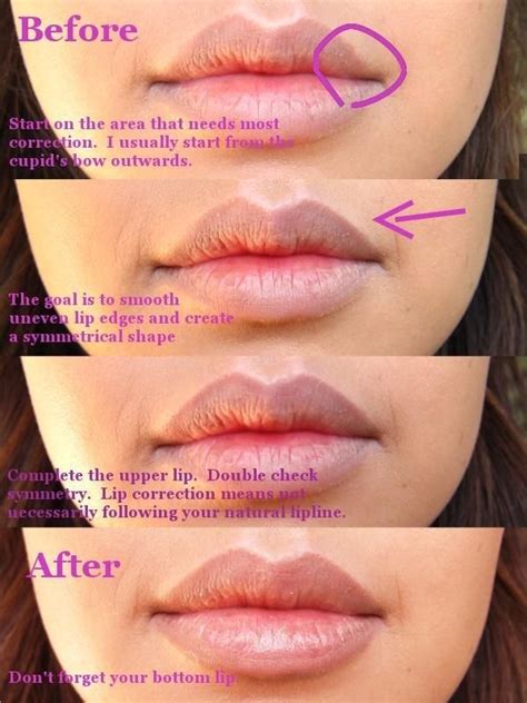 Smooth Uneven Lips Lip Tutorial Lipstick Tutorial Mauve Lips