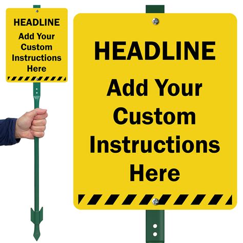 Custom Sign And Heavy Duty Stake Kits Perfect For Yard And Lawn