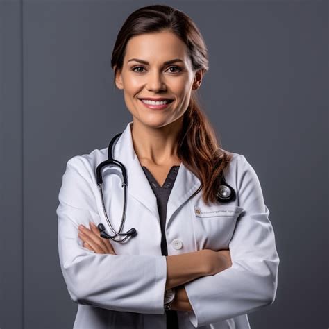 Foto médica médica em uniforme médico estetoscópio cruzando os