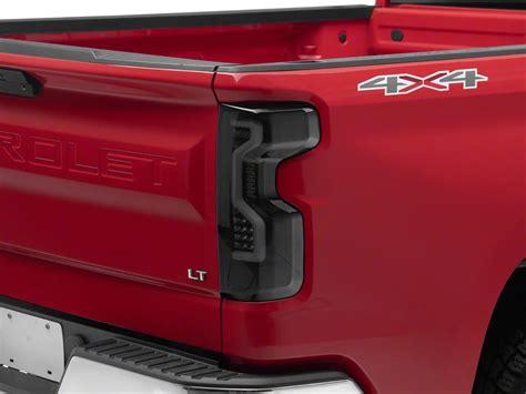 Silverado Pro Series Led Tail Lights Jet Black Housing Smoked