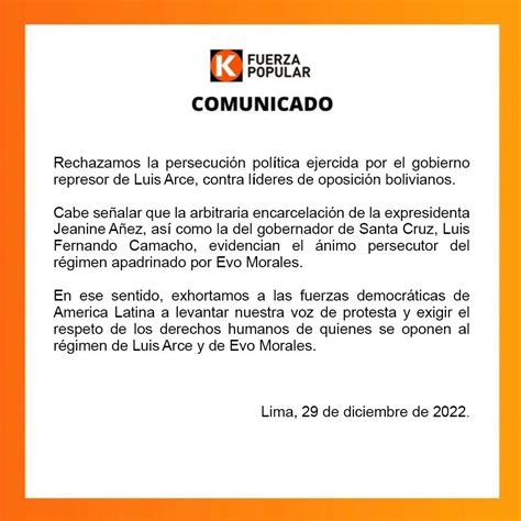 Carlos Tubino On Twitter Rt Fuerzapopular Comunicado Rechazamos