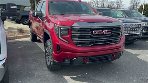 2022 Refreshed Gmc Sierra1500 At4 Duramax 30l Diesel Cayenne Red Tintcoat Youtube