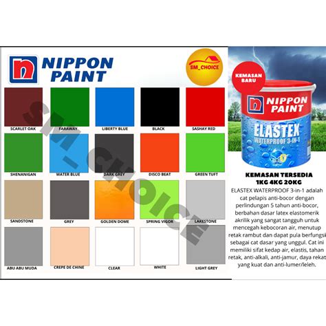 Jual Part Nippon Paint Elastex Kg Elastex Waterproof In Kg