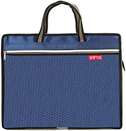 Portable File Bag Zipper Oxford Business Briefcase Bag Expanding File