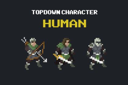 Download : Skeleton - Top Down Pixel Art Character Assets