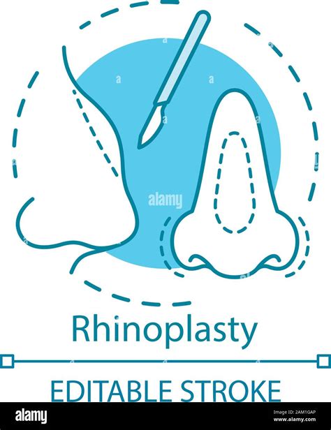 Rhinoplasty Concept Icon Nose Job Idea Thin Line Illustration Nose Reshape Breathing Improve