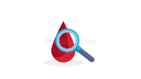 Blood Drop With Magnifying Glass Animation Stock Video Video Of