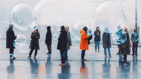 Premium AI Image | A painting of people standing in front of a large ...