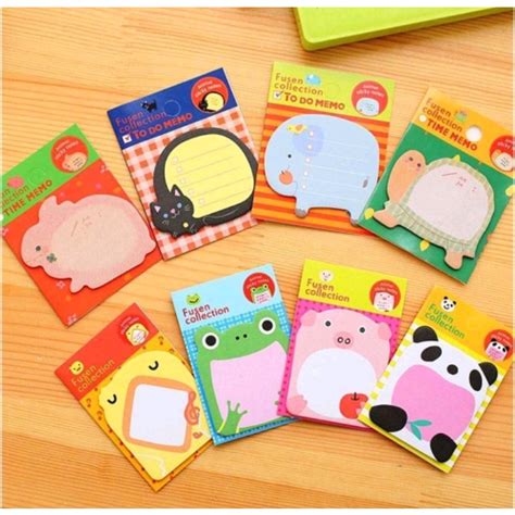 Jual Memo Sticky Notes Lucu Buku Catatan Kecil Mini Book Karakter