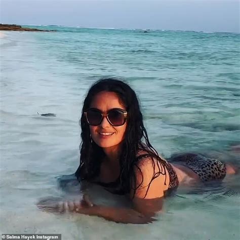 Salma Hayek Shares Her Mermaid Life As She Basks In Crystal Clear