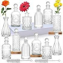 Glass Vase Bud Vase In Bulk Set Of 12 With Glass Stoppers Small Mini