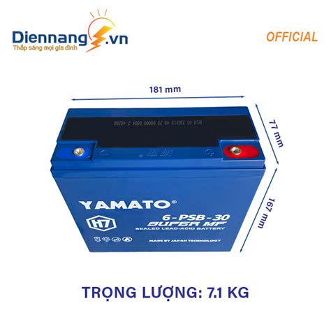 Ắc Quy Yamato Super H7 Legendar 6 Psb 30 Điện Năng Vn