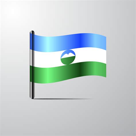 Kabardino Balkaria waving Shiny Flag design vector 14211659 Vector Art ...