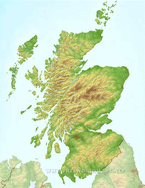 Scotland Physical Map