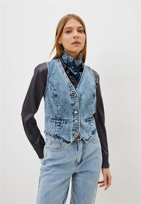 Жилет джинсовый Befree, цвет: голубой, MP002XW0OZ1O — купить в интернет ...