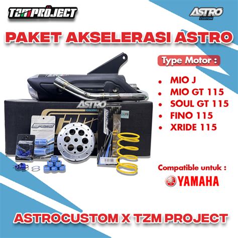 Jual Paket Upgrade Akselerasi Cvt Astro Knalpot Standar Racing Tzm