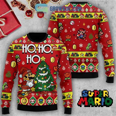 Super Mario Ho Ho Ho Christmas Ugly Sweater Walmart