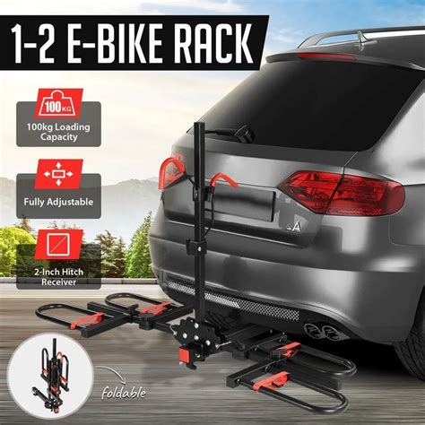 2 Ebike Rack Electric Bicycle Carrier Hitch Rear Platform For Car Suv