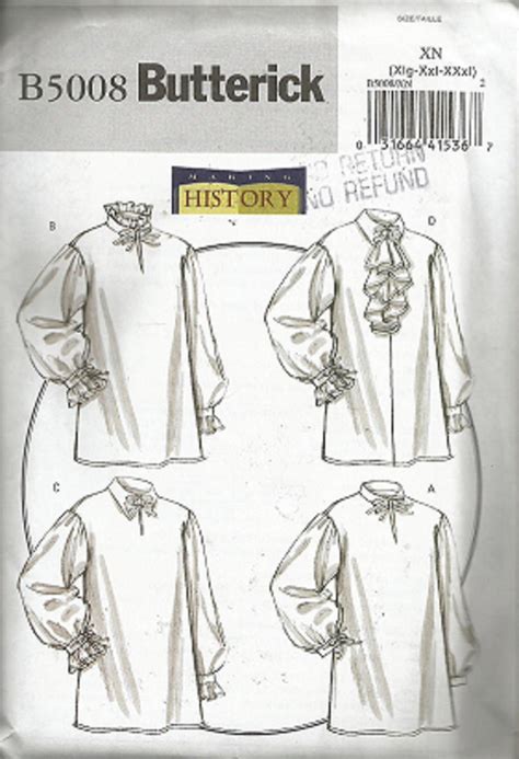 Butterick Making History Costume Pattern B Etsy