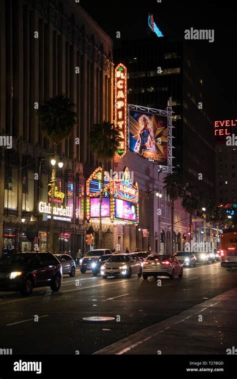 The Famous El Capitan Theatre On The Hollywood Walk Of Fame Editorial