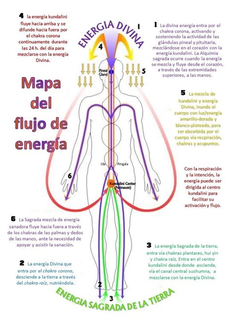 Mapa Del Flujo De Energía Chakra Healing Meditation Energy Healing