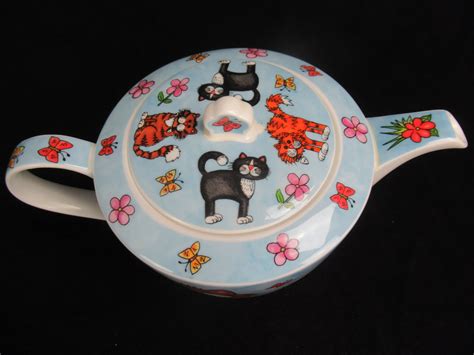 Jane Brookshaw Catpack Teapot By Dunoon Etsy