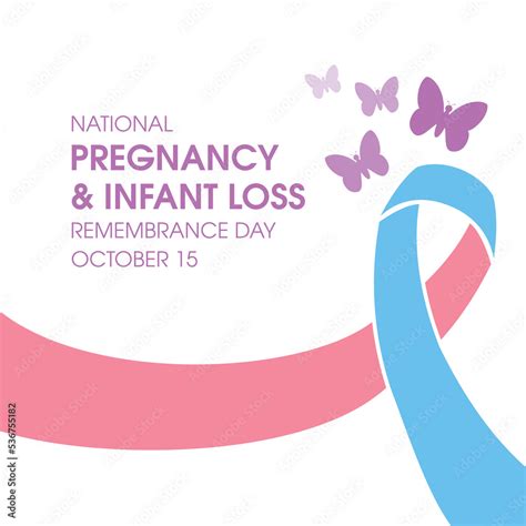 National Pregnancy And Infant Loss Remembrance Day Vector Pink Blue