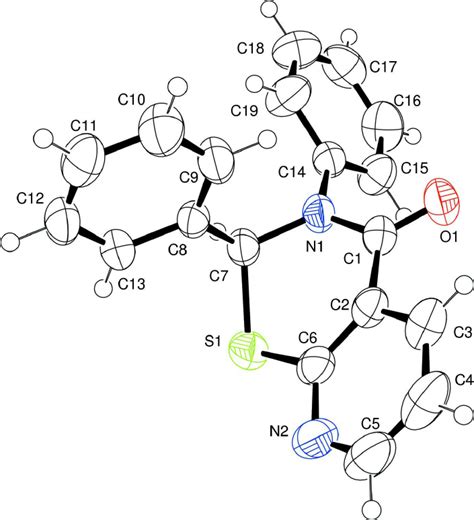 An ORTEP View Of The Title Comound Thermal Ellipsoids Are Drawn At The