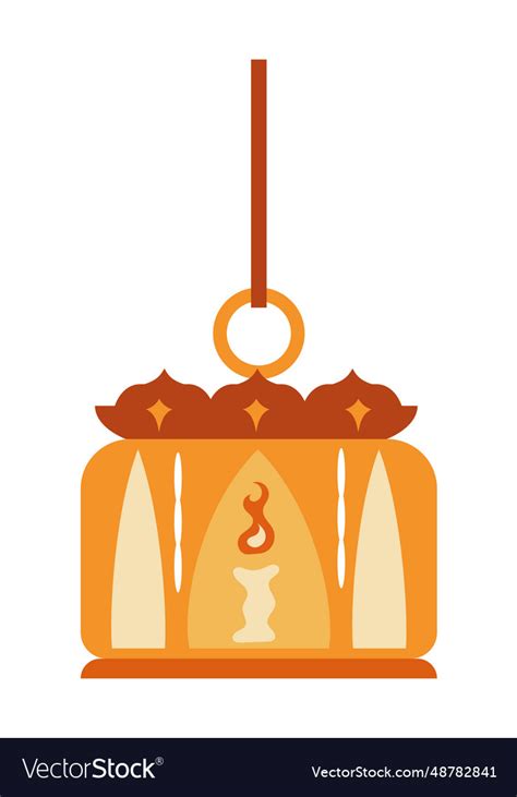 Golden ramadan lamp Royalty Free Vector Image - VectorStock