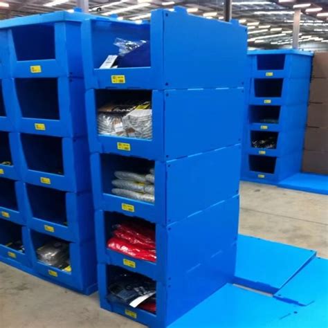 Pp Corrugated Plastic Stackable Correx Warehouse Picking Bins For