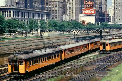 Interurban Streetcar Coca Cola Sign 1950s Chicago Photo