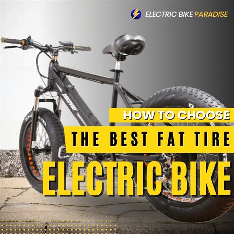 How to Choose the Best Fat Tire Electric Bike for Your Needs – Electric ...