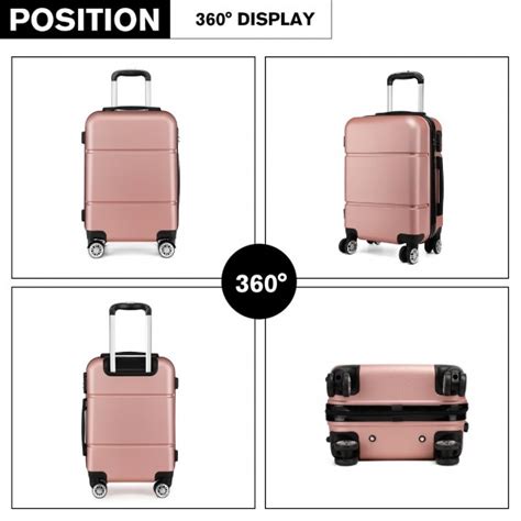 K1995L Kono Hard Shell ABS Carry On Suitcase 20 Inch Nude