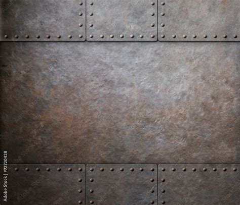 Rust Steel Metal Texture With Rivets As Steam Punk Background Photos