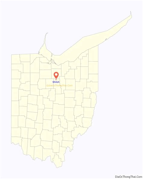 Map of Shiloh village, Ohio - Thong Thai Real