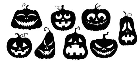 Halloween Pumpkin Silhouette Vector Art 12371595 Vector Art At Vecteezy