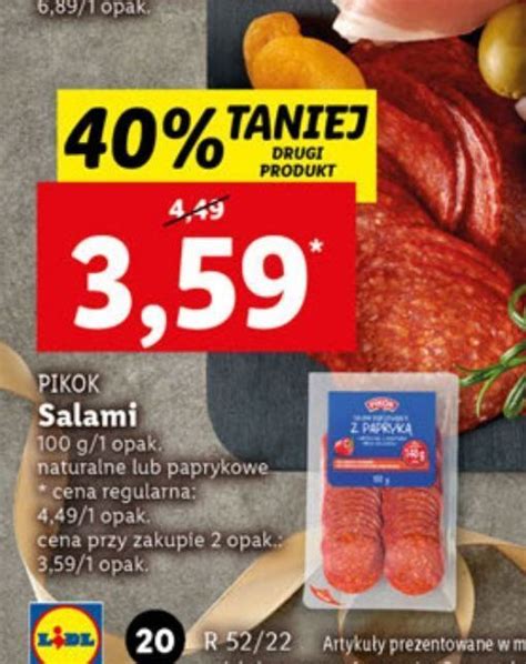 Promocja Salami Naturalne Pikok Lidl