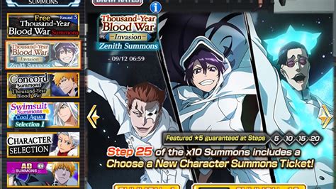 Bleach Brave Souls Thousand Year Blood War Invasion Zenith Main