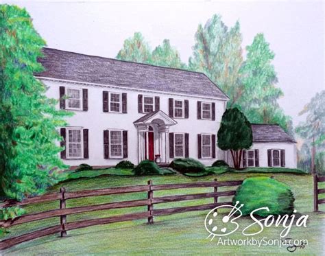 House Drawing in Color Pencils by Sonja Petersen | Artwork Archive