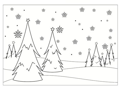 Coloriage Paysage Hiver 30 Dessins à Imprimer Gratuitement