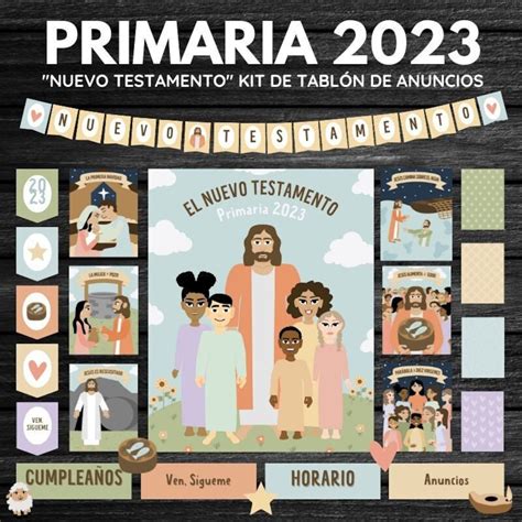 Tema Para La Primaria Nuevo Testamento Kit De Tabl N De Anuncios